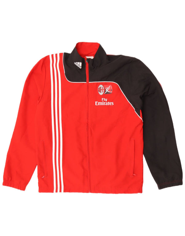 Adidas Mens AC Milan Tracksuit Top Jacket UK 38/40 Medium Red Colourblock