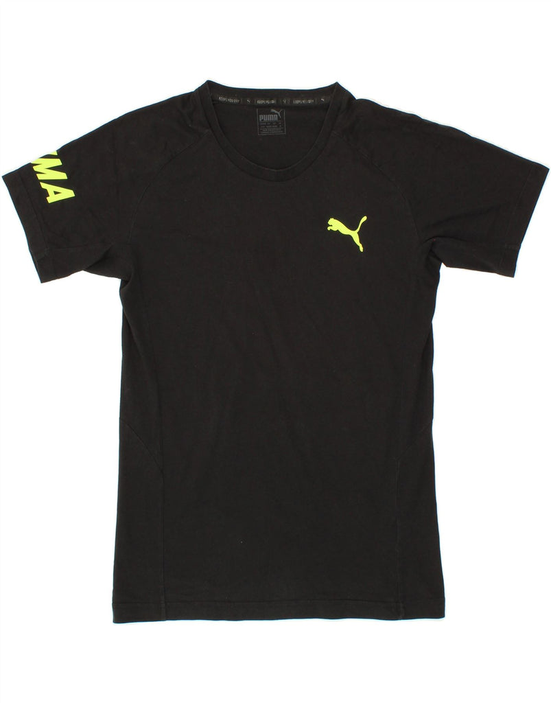 PUMA Mens Graphic T-Shirt Top Medium Black Vintage Puma and Second-Hand Puma from Messina Hembry 