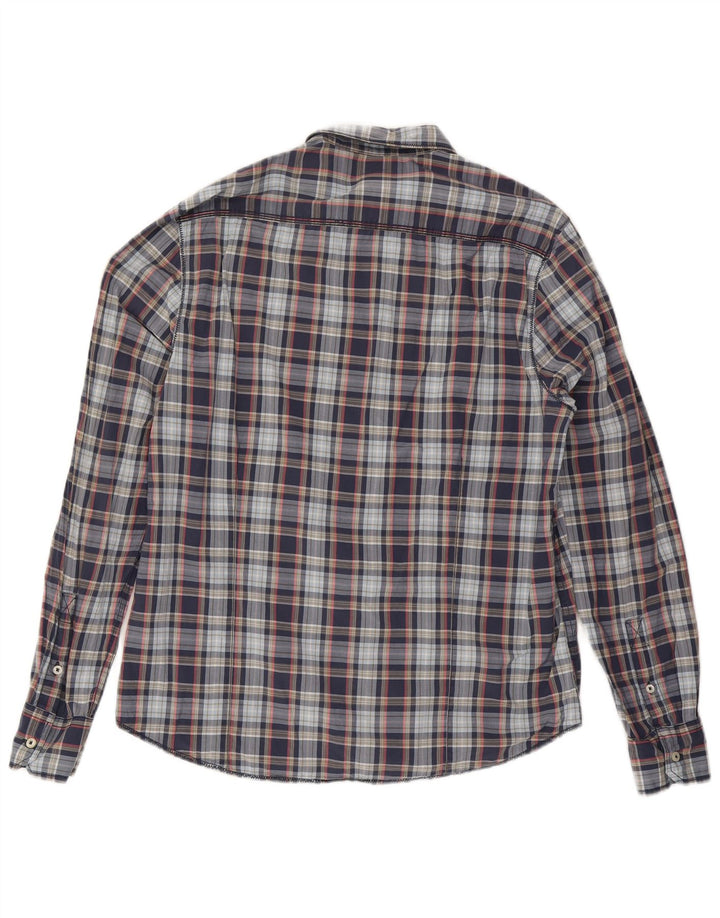 Napapijri Mens Geographic Shirt XL Blue Check Cotton