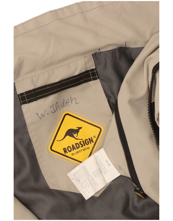Roadsign Australia Mens Utility Jacket UK 44 2XL Beige Polyester