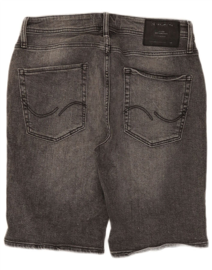Jack & Jones Mens Regular Denim Shorts Small W29 Grey Cotton