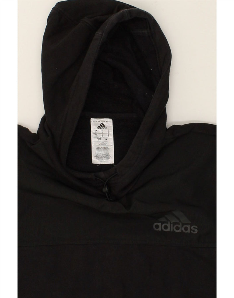 ADIDAS Mens Graphic Hoodie Jumper Small Black Cotton | Vintage Adidas | Thrift | Second-Hand Adidas | Used Clothing | Messina Hembry 