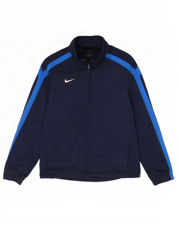 Nike Mens Tracksuit Top Jacket Medium Navy Blue Polyester Sports