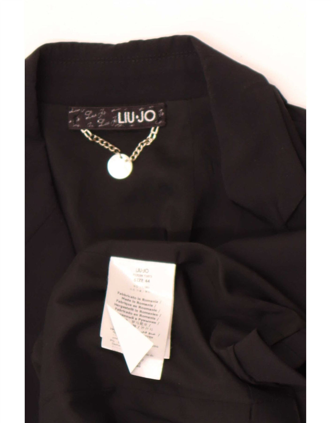 Liu Jo Womens 1 Button Blazer Jacket IT 44 Medium Black Wool