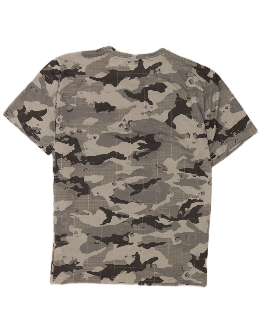 Nike Mens Dri Fit T-Shirt Top Large Grey Camouflage Polyester