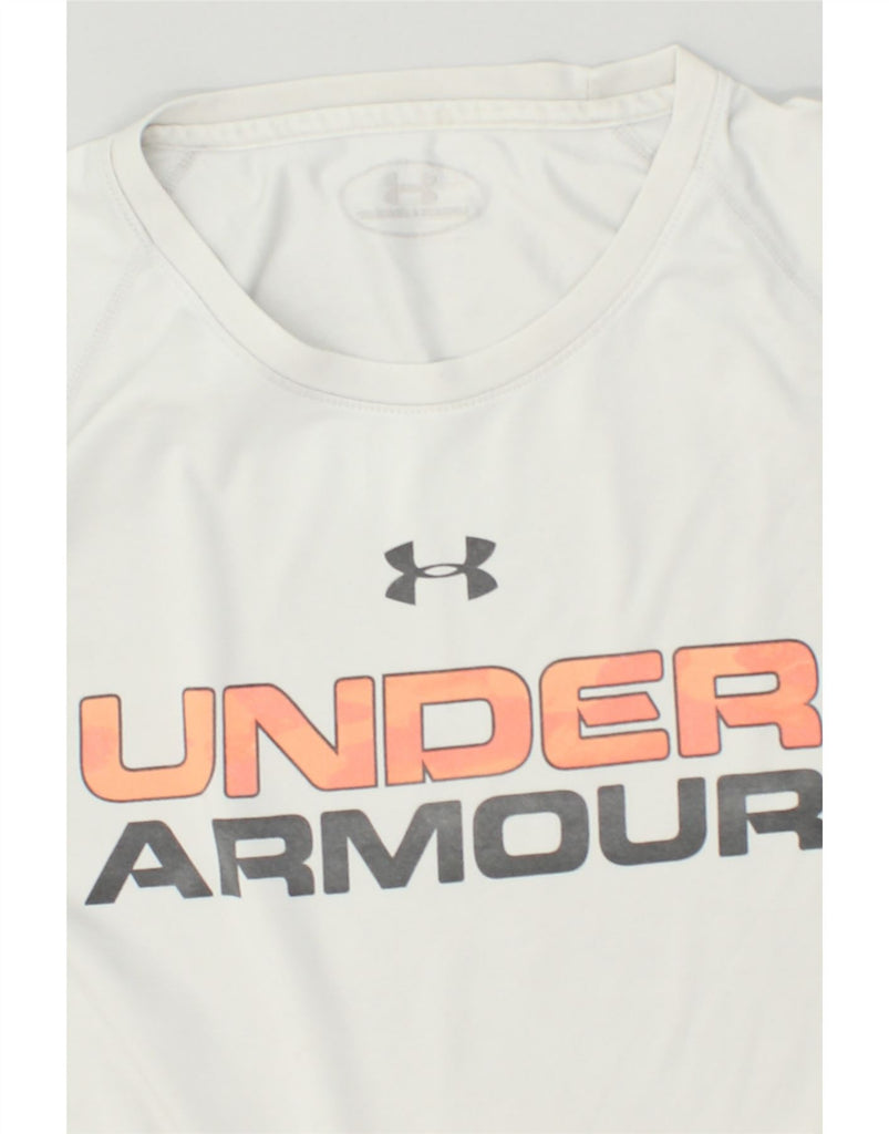 UNDER ARMOUR Mens Graphic T-Shirt Top Large White | Vintage Under Armour | Thrift | Second-Hand Under Armour | Used Clothing | Messina Hembry 