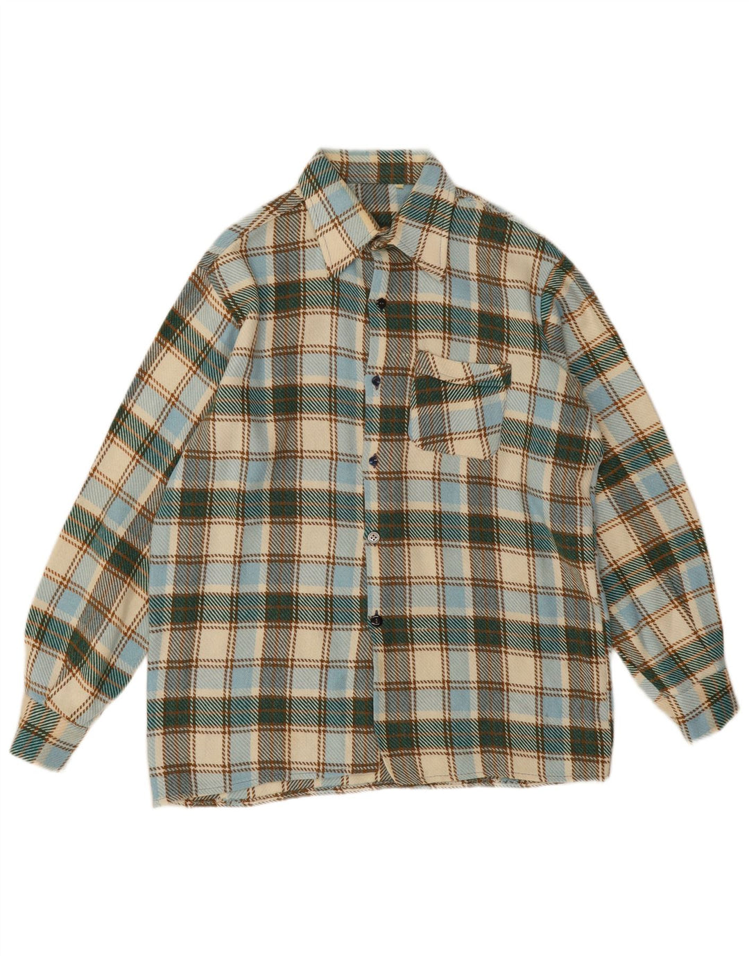 Vintage Mens Flannel Shirt Medium Multicoloured Check