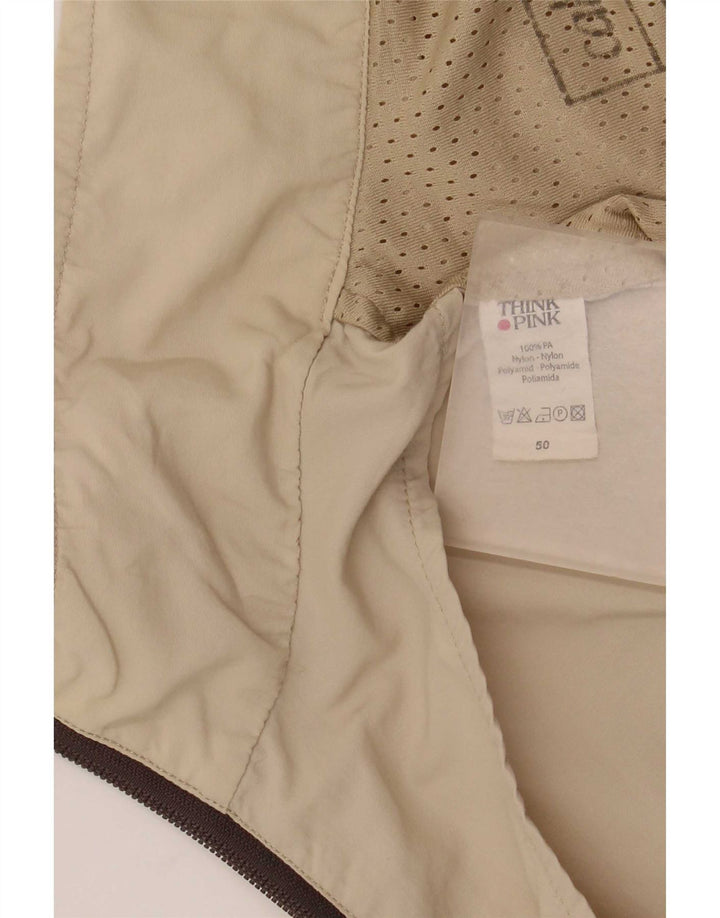 Think Pink Mens Utility Gilet IT 50 Large Beige Nylon