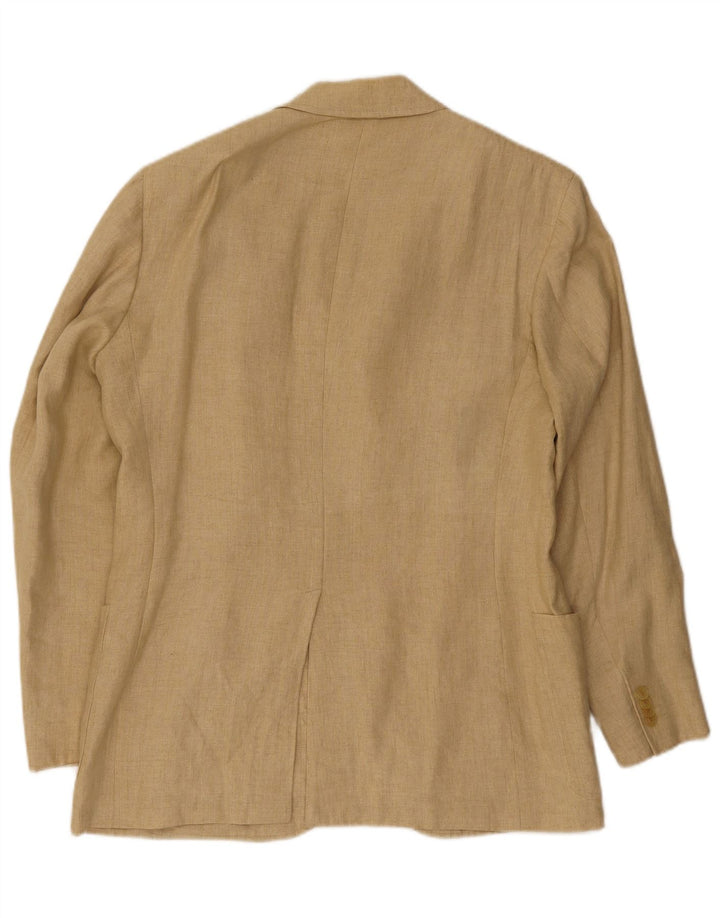 Paul Smith Mens 3 Button Blazer Jacket UK 44 2XL Beige Linen