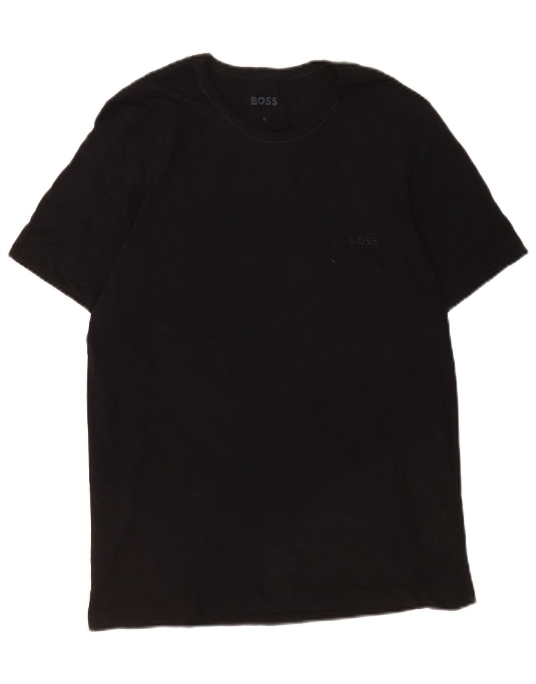 Hugo Boss Mens T-Shirt Top Medium Black Cotton