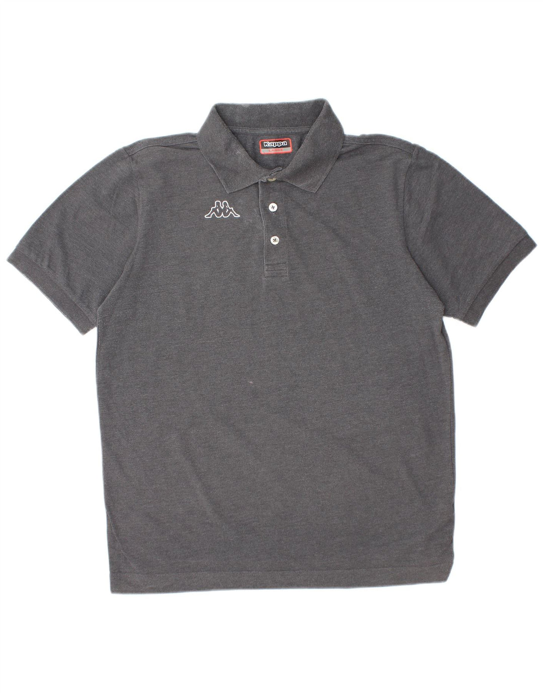 KAPPA Mens Polo Shirt Large Grey Cotton