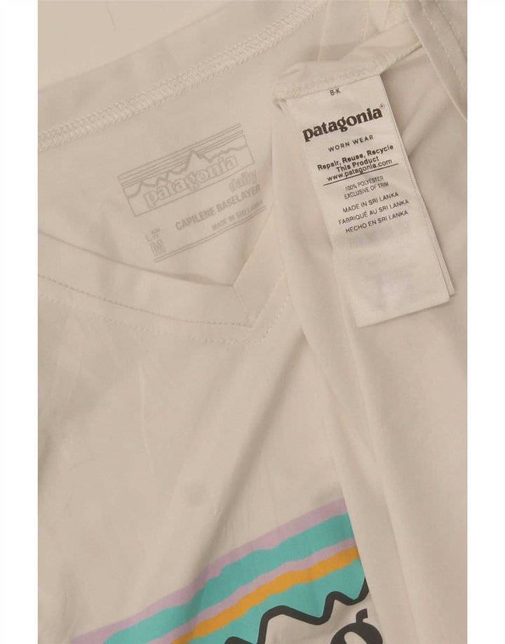 Patagonia Mens Graphic T-Shirt Top Medium White Polyester