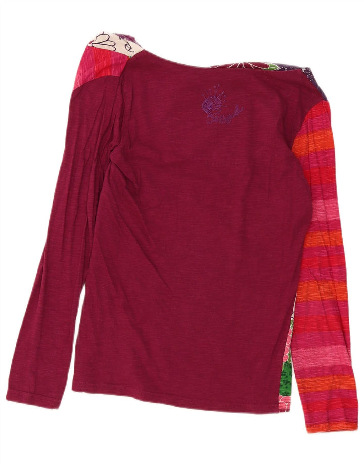 Desigual Womens Graphic Top Long Sleeve UK 14 Large Multicoloured Floral