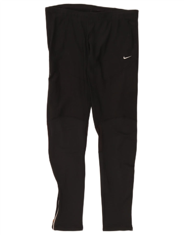 Nike Womens Dri Fit Leggings UK 14 Medium  Black Polyester