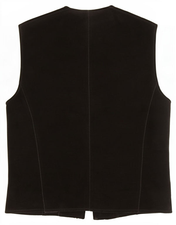 Vintage Womens Waistcoat UK 12 Medium Black