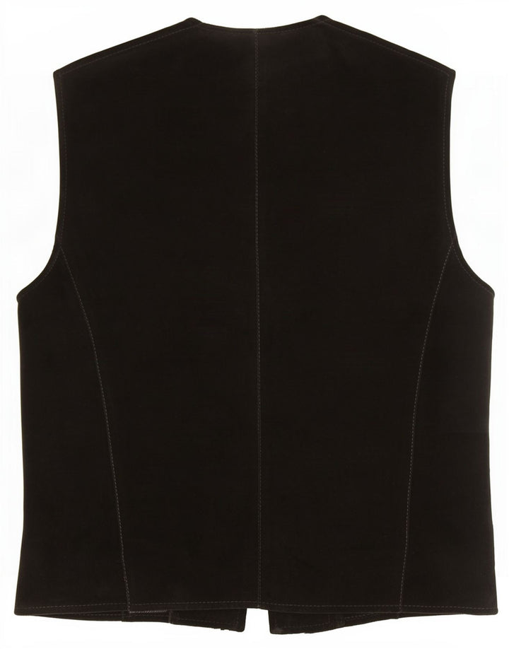 Vintage Womens Waistcoat UK 12 Medium Black
