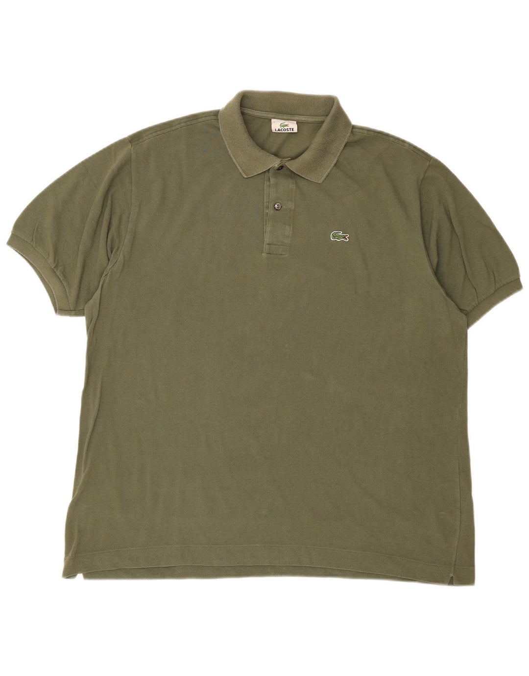 Lacoste Mens Polo Shirt Size 7 2XL Green Cotton