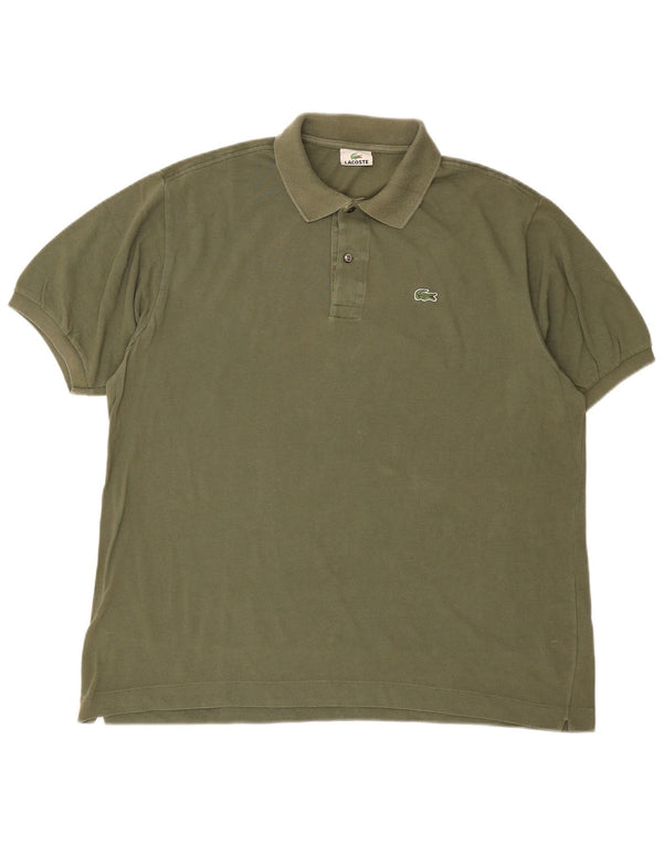 Lacoste Mens Polo Shirt Size 7 2XL Green Cotton