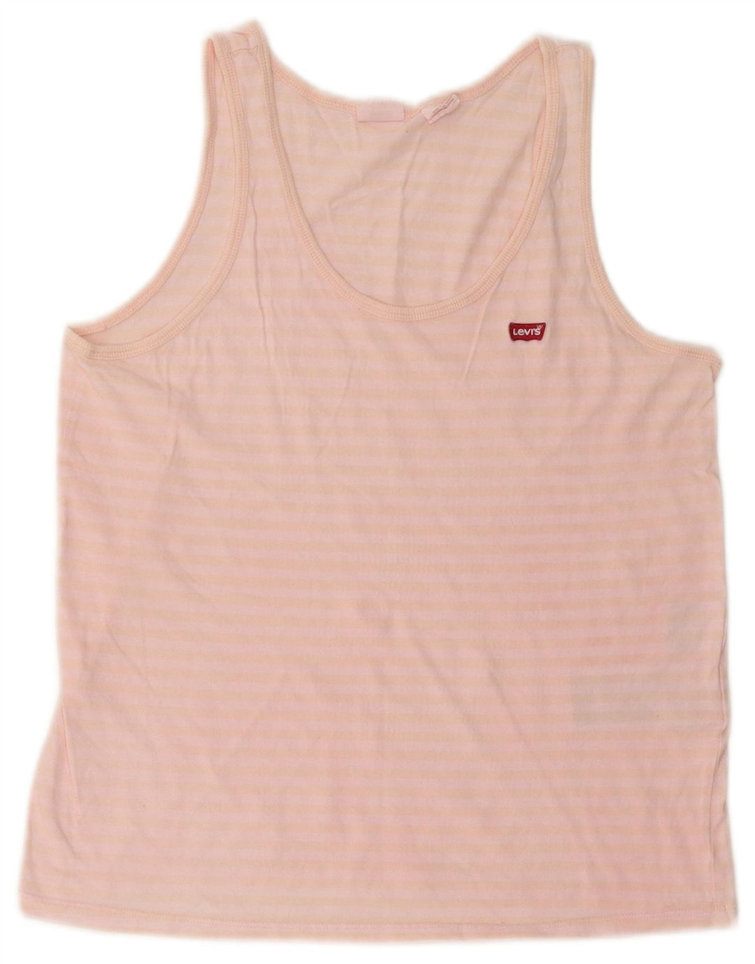 Levi's Womens Vest Top UK 10 Small Pink Striped Cotton