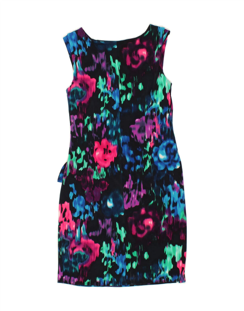 COAST Womens Sleeveless Sheath Dress UK 12 Medium Black Floral Polyester Vintage Coast and Second-Hand Coast from Messina Hembry 