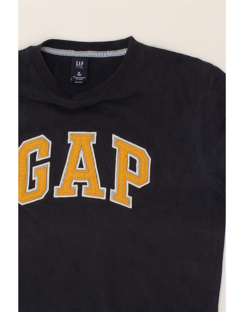 GAP Boys Graphic T-Shirt Top 11-12 Years XL Navy Blue | Vintage Gap | Thrift | Second-Hand Gap | Used Clothing | Messina Hembry 