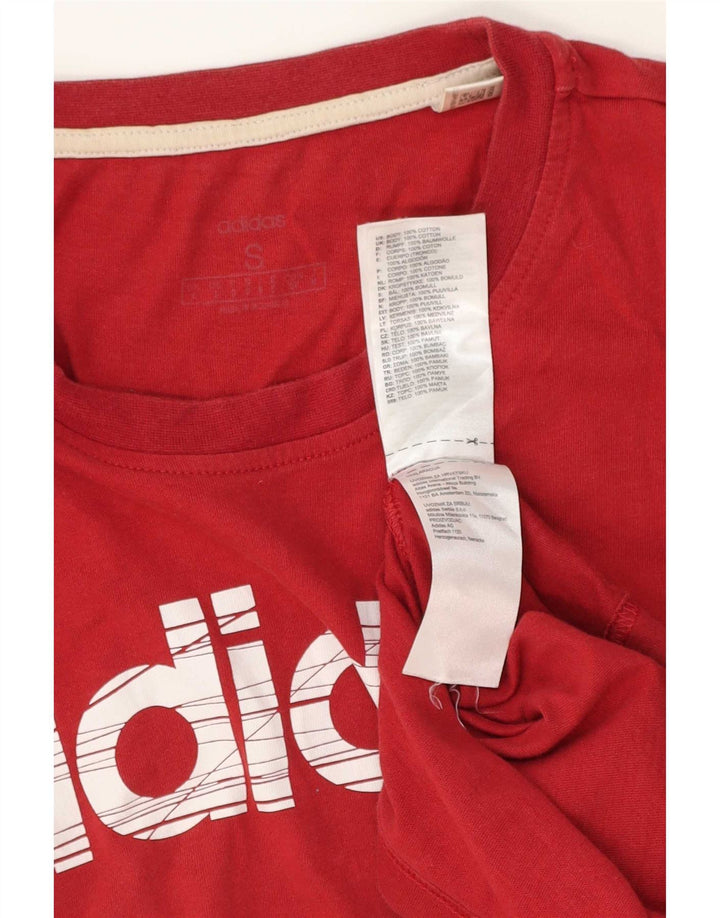 Adidas Mens Graphic T-Shirt Top Small Red Cotton