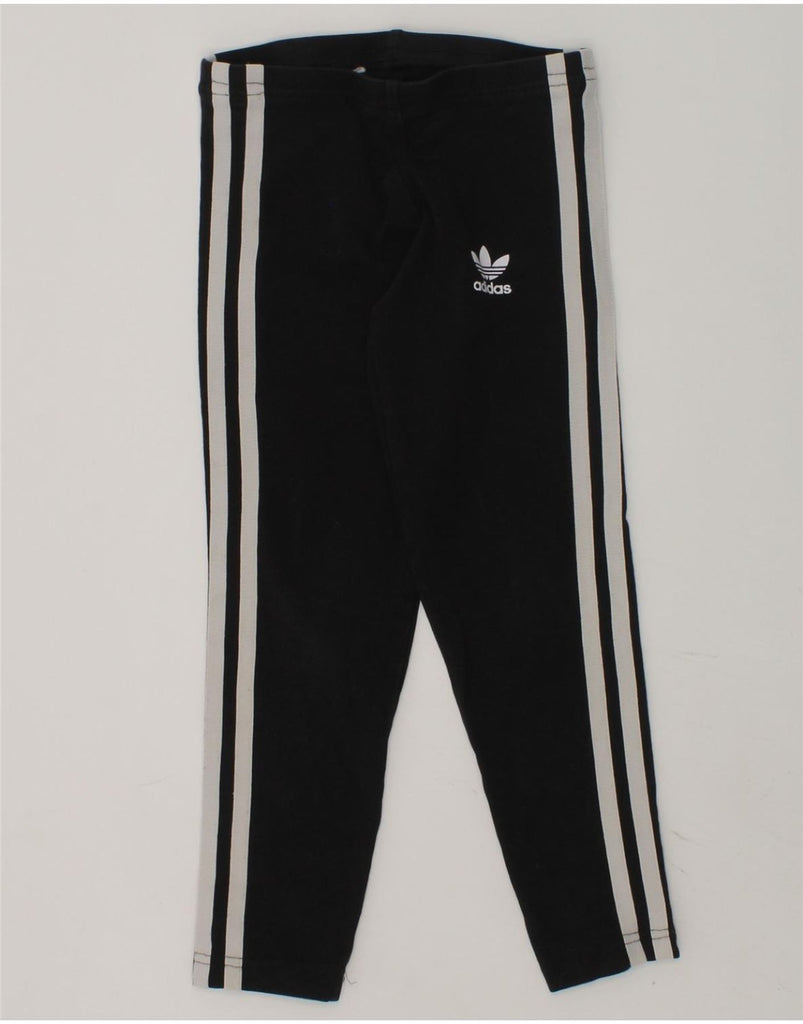 ADIDAS Girls Leggings 4-5 Years Black | Vintage Adidas | Thrift | Second-Hand Adidas | Used Clothing | Messina Hembry 