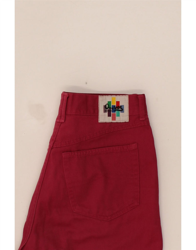 VINTAGE Womens High Rise Tapered Jeans IT 42 Medium W30 L28 Pink Cotton Vintage Vintage and Second-Hand Vintage from Messina Hembry 