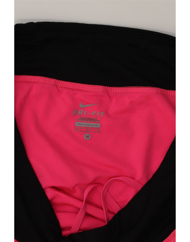 NIKE Womens Dri Fit Sport Shorts UK 14 Medium  Pink Colourblock Polyester Vintage Nike and Second-Hand Nike from Messina Hembry 