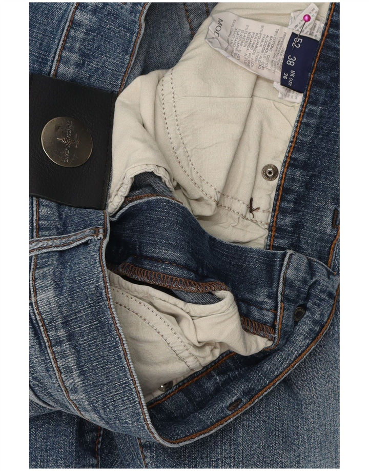 TRUSSARDI Mens Straight Jeans W36 L31 Blue Cotton