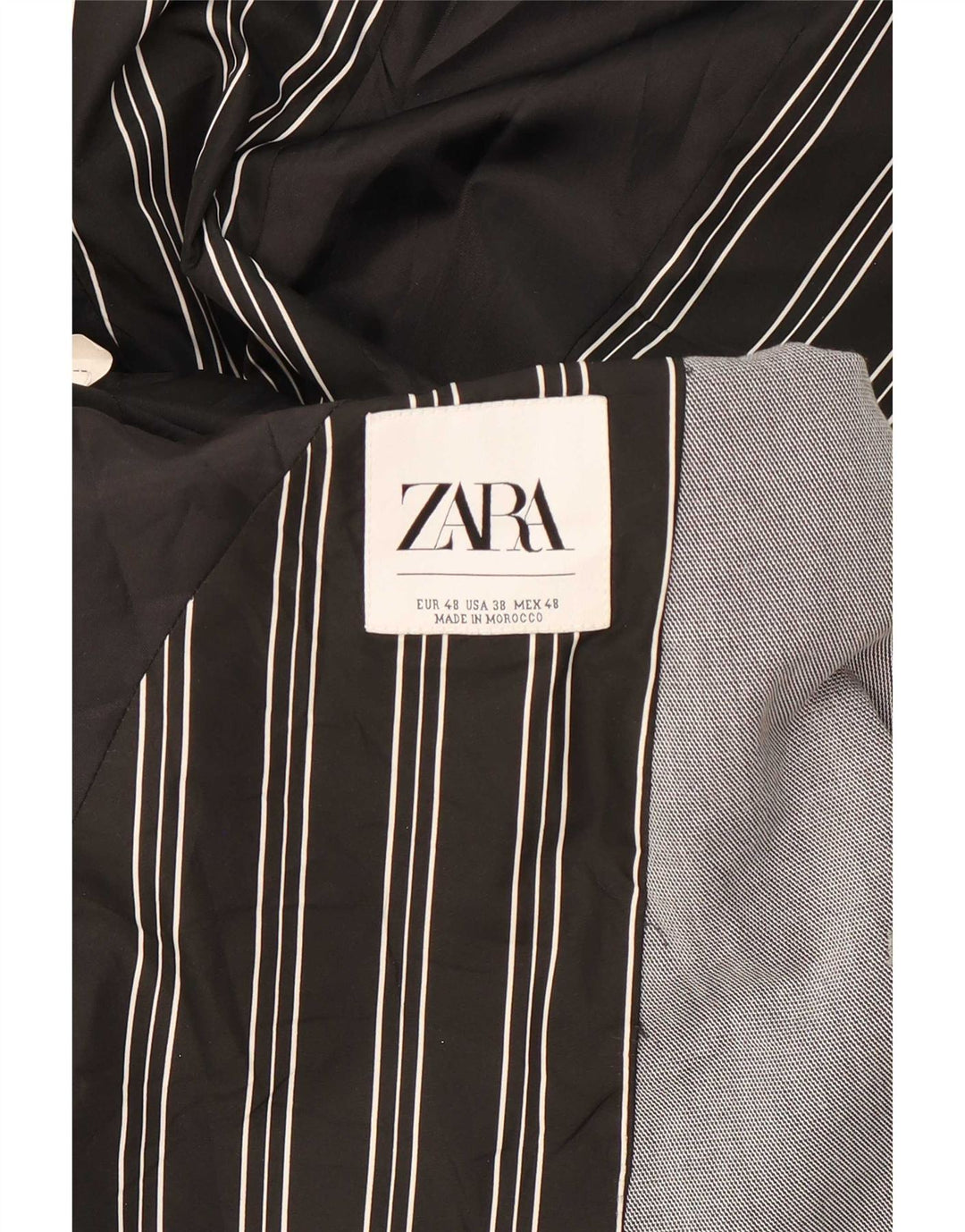 Zara Mens 2 Button Blazer Jacket EU 48 Medium Grey Colourblock