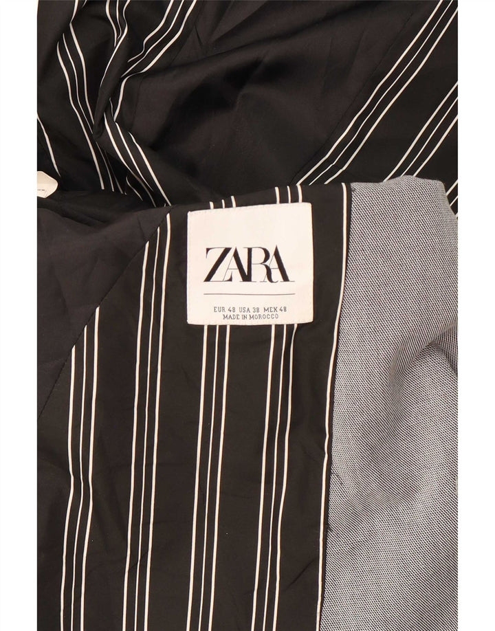Zara Mens 2 Button Blazer Jacket EU 48 Medium Grey Colourblock