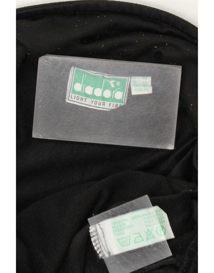 Diadora Mens Graphic Tracksuit Top Jacket UK 38 Medium Black Colourblock