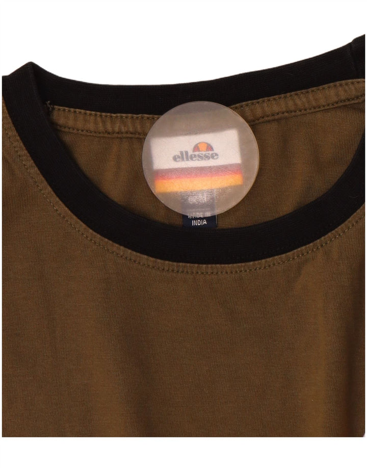 ELLESSE Mens T-Shirt Top Medium Khaki