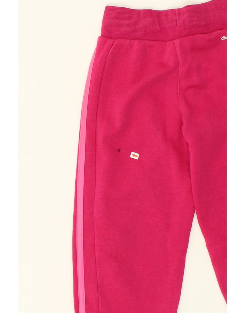 ADIDAS Girls Climalite Graphic Tracksuit Trousers Joggers 5-6 Years Pink | Vintage Adidas | Thrift | Second-Hand Adidas | Used Clothing | Messina Hembry 