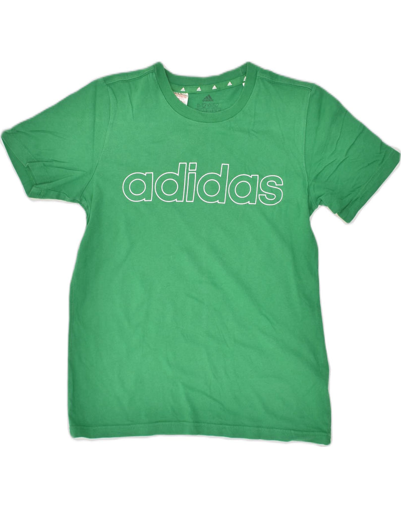 ADIDAS Boys Graphic T-Shirt Top 11-12 Years Green Cotton | Vintage Adidas | Thrift | Second-Hand Adidas | Used Clothing | Messina Hembry 