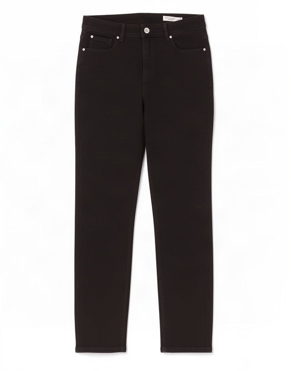 Marks & Spencer Womens The Sienna Straight Jeans UK 14 Large W32 L30 Black