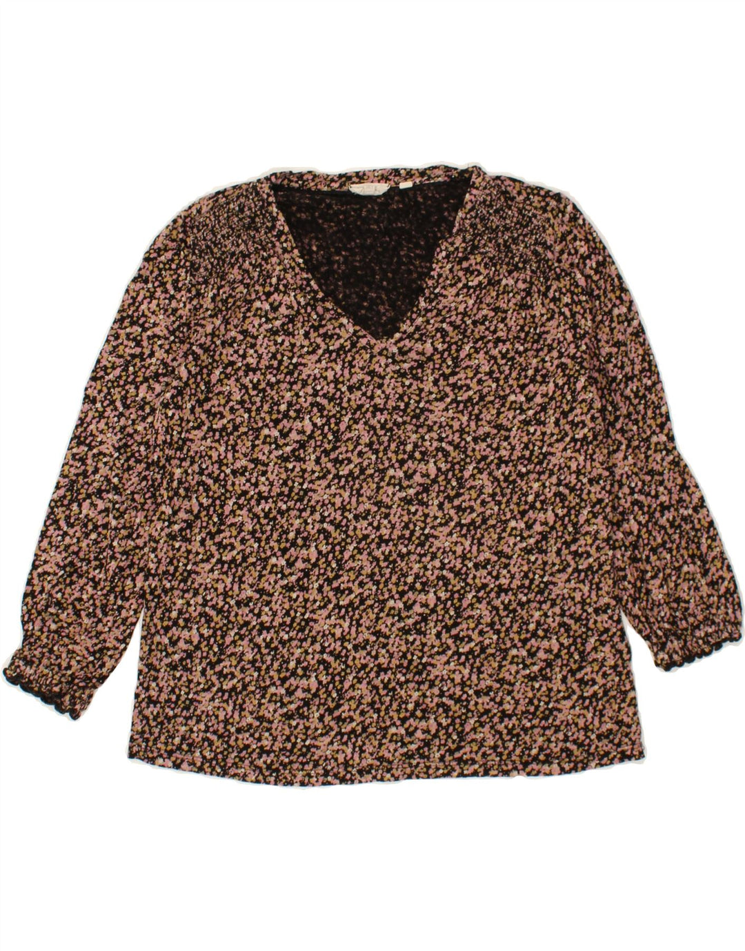 FAT FACE Womens Blouse Top UK 12 Medium Pink Floral Cotton Vintage Fat Face and Second-Hand Fat Face from Messina Hembry 