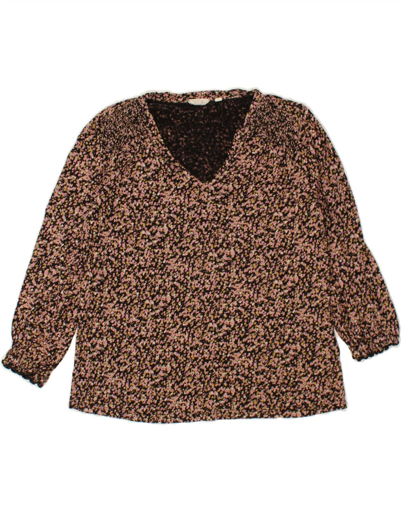 FAT FACE Womens Blouse Top UK 12 Medium Pink Floral Cotton Vintage Fat Face and Second-Hand Fat Face from Messina Hembry 