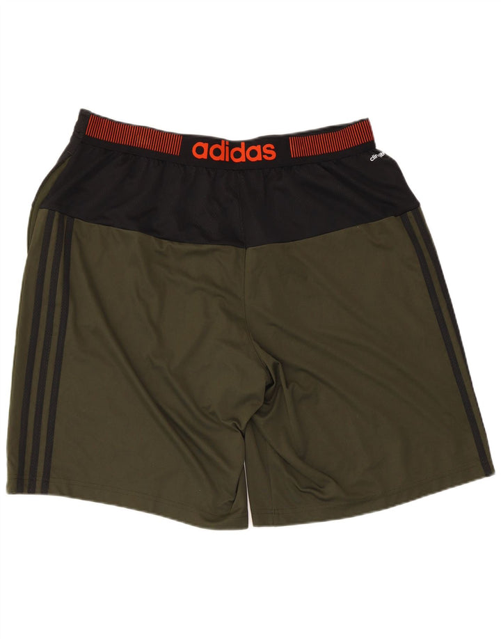 Adidas Mens Graphic Sport Shorts XL  Khaki Colourblock Polyester