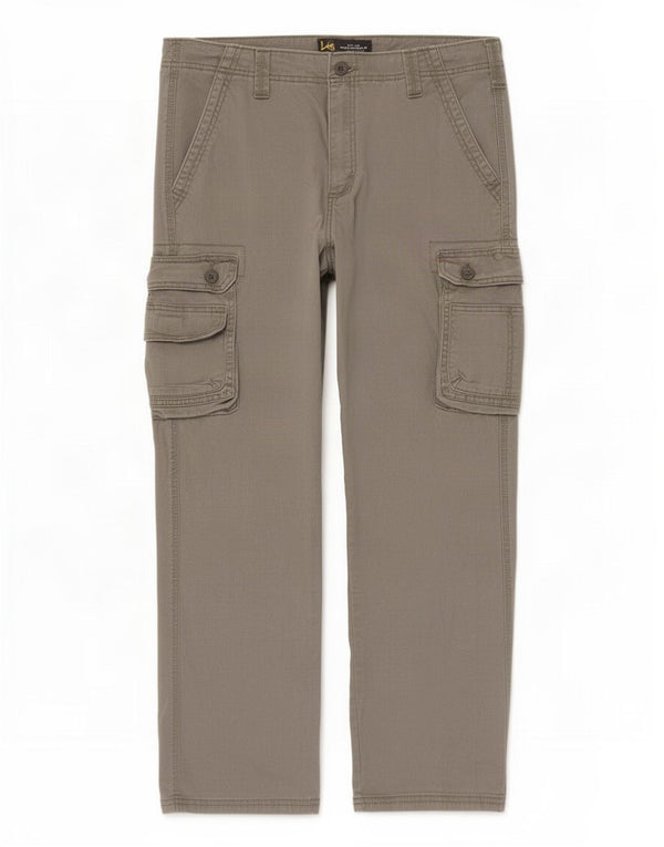 Lee Mens Straight Cargo Trousers W32 L31 Grey