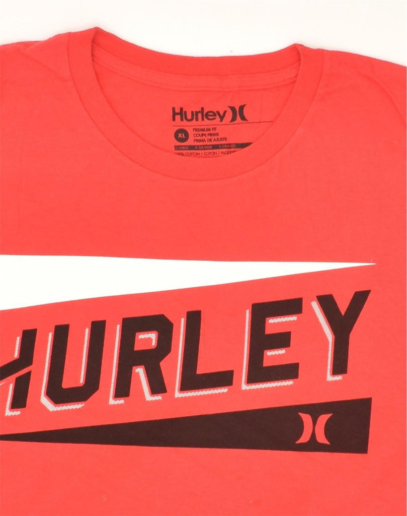 HURLEY Mens Premium Fit Graphic T-Shirt Top XL Red Cotton | Vintage Hurley | Thrift | Second-Hand Hurley | Used Clothing | Messina Hembry 