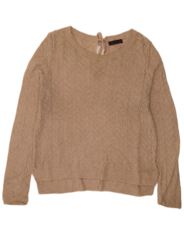 Marks & Spencer Womens Boat Neck Jumper Sweater UK 18 XL Beige