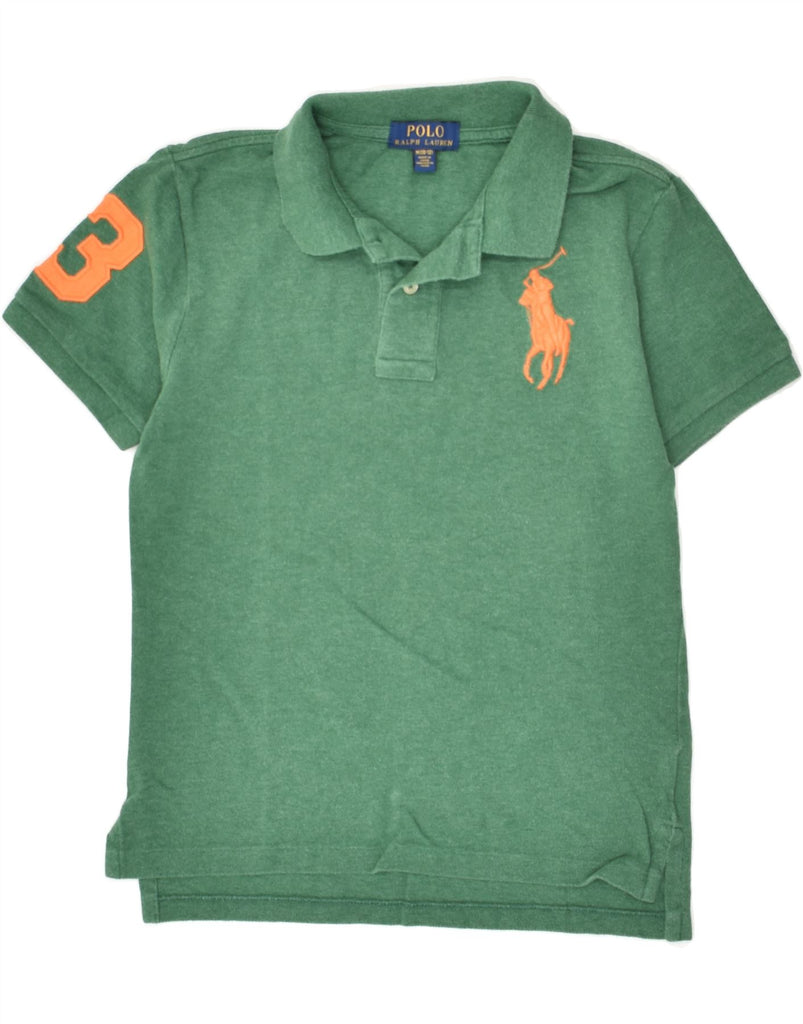 POLO RALPH LAUREN Boys Polo Shirt 10-11 Years Medium Green | Vintage Polo Ralph Lauren | Thrift | Second-Hand Polo Ralph Lauren | Used Clothing | Messina Hembry 