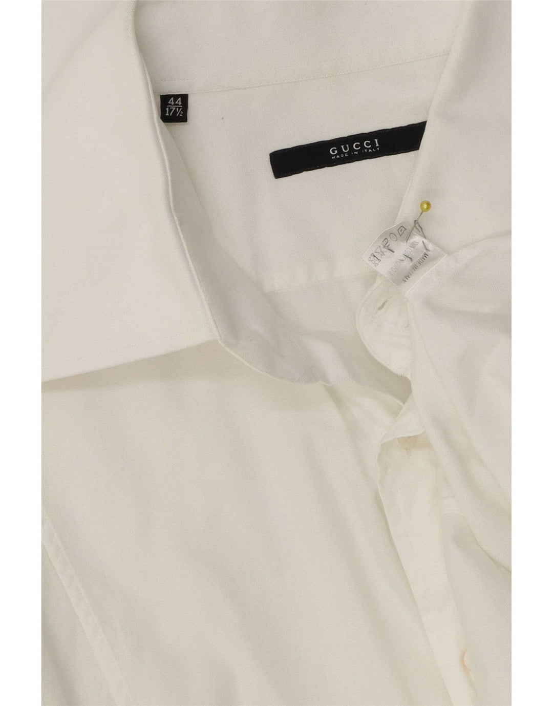 Gucci Mens Shirt Size 44 17 1/2 XL White Cotton