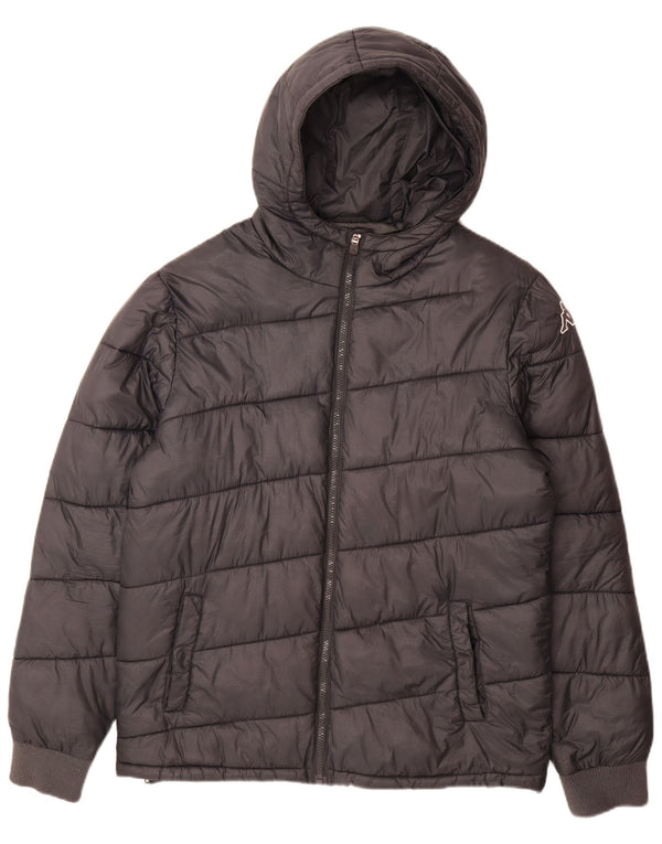 Kappa Mens Hooded Padded Jacket UK 40 Large Grey