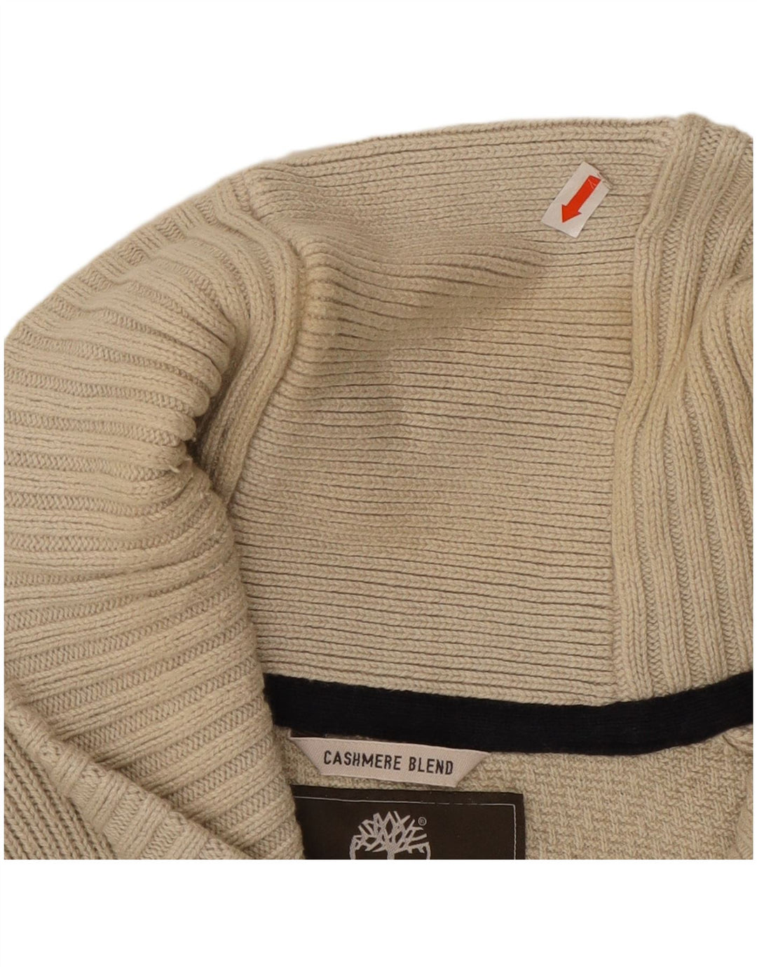TIMBERLAND Mens Earthkeepers Regular Fit Cardigan Sweater Large Beige