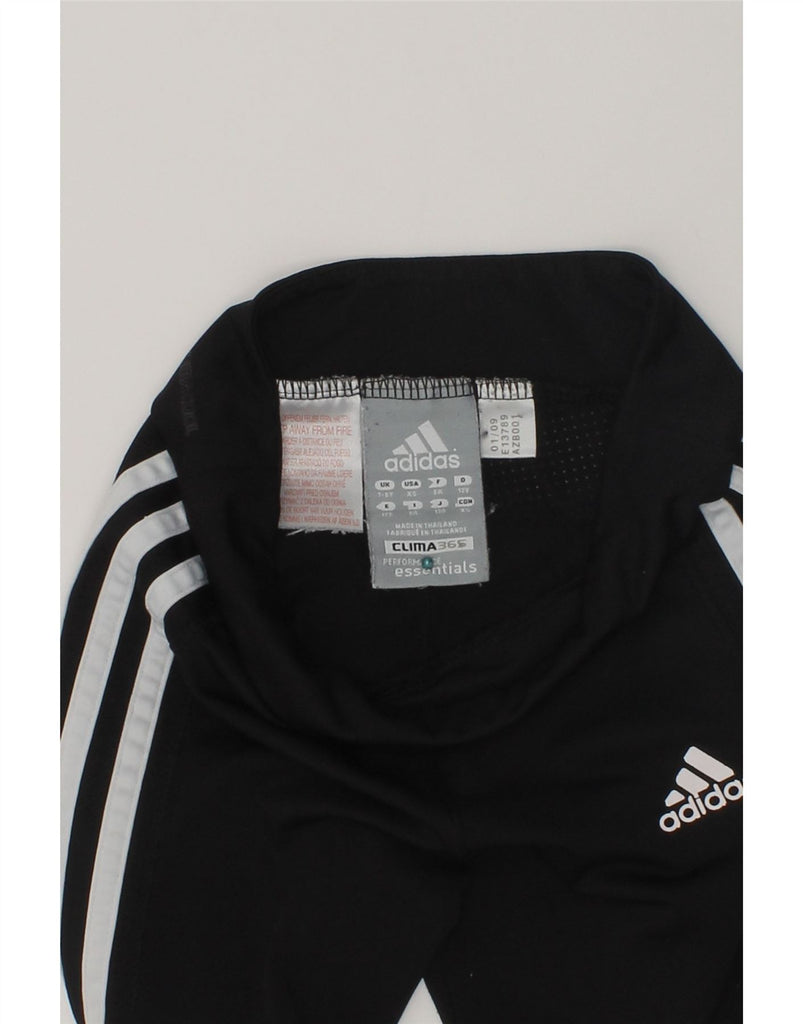 ADIDAS Girls Clima 365 Tracksuit Trousers 7-8 Years Black Polyester | Vintage Adidas | Thrift | Second-Hand Adidas | Used Clothing | Messina Hembry 