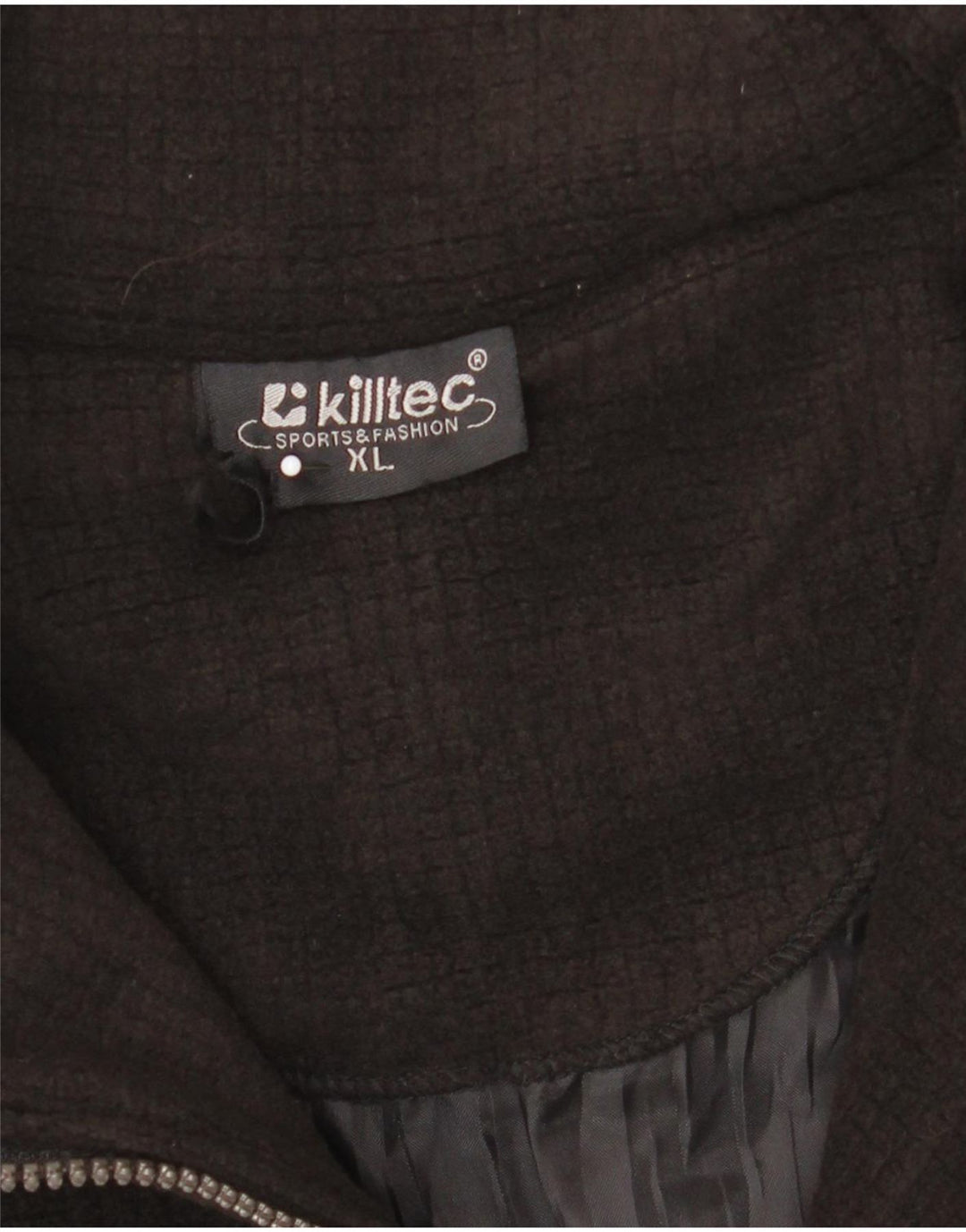 Killtec Mens Zip Neck Fleece Jumper XL Black Polyester