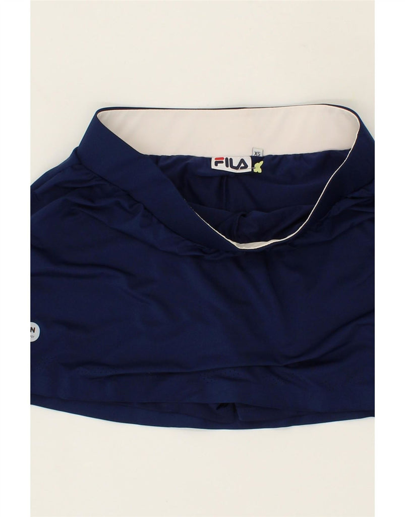 FILA Womens Skort UK 6 XS Navy Blue Polyester Vintage Fila and Second-Hand Fila from Messina Hembry 